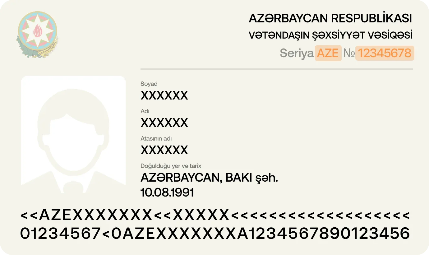 Köhnə vəsiqə seriya nümayəsi